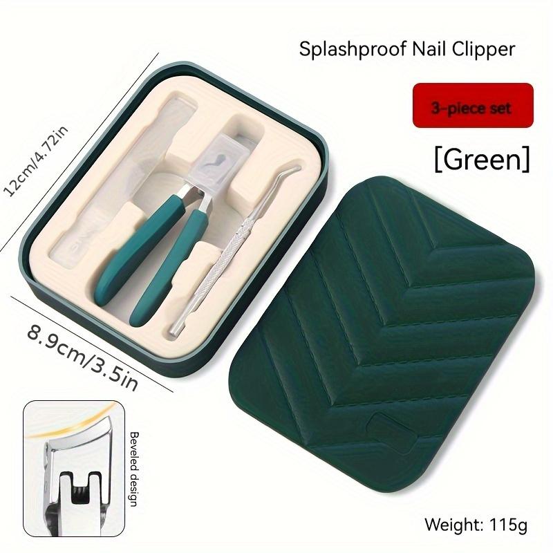 

3-Piece Set Large Nail Clippers, Nail Spoon, and Polishing Strip Set for Thick and Hard Toenails, Large Special Nail Clippers for