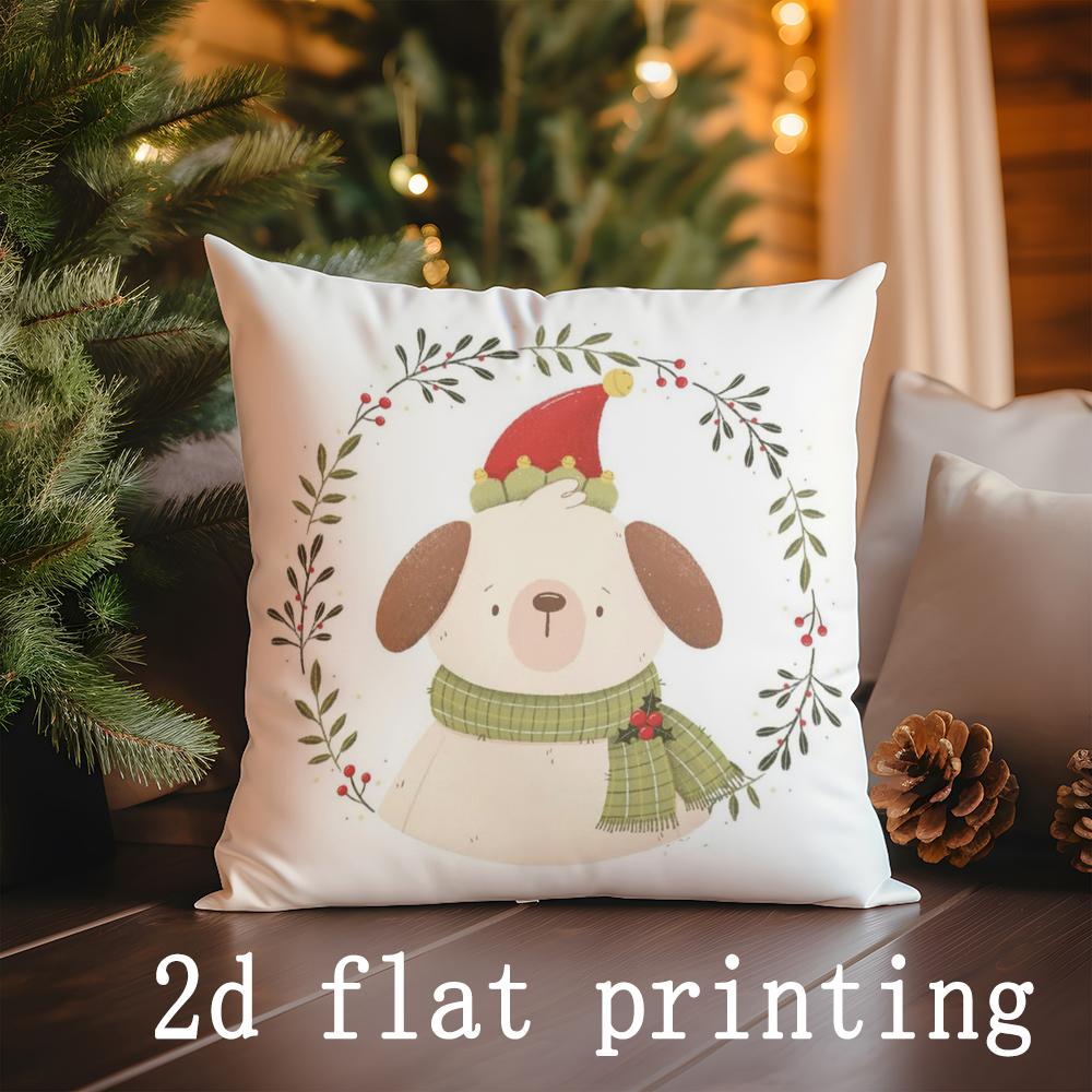 Home Decor Christmas Animal Pattern Cushion Covers Pattern Cushion Cover Suitable for Sofa Bedroom Car Pillow Cover