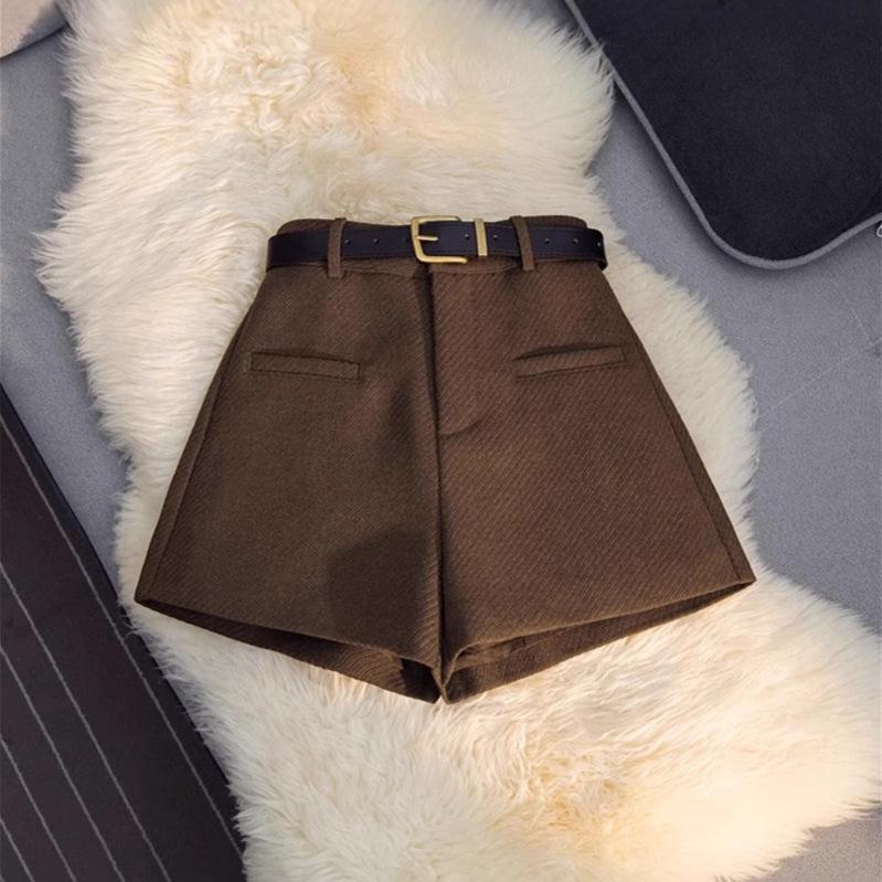 

Женские серые шерстяные брюки bootcut с высокой талией для миниатюрных, Осень/Зима 2026, зауженные книзу, А-силуэта, широкие от колена, для верхней одежды. M
