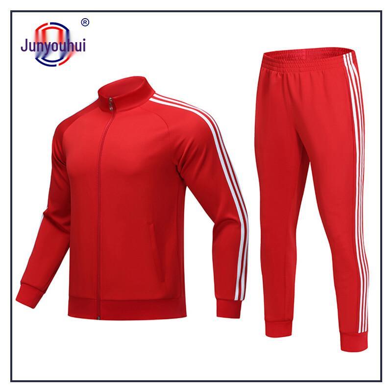 Unisex sportovní tepláková souprava s polovičním zipem a stojáčkem