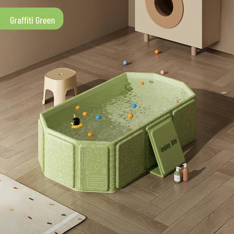 Jiashu Foldable Indoor Baby Bathtub - Thickened, Enlarged & Lengthened for Children