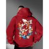 Unisex Oversized Hooded Sweatshirt With Japanese Ukiyo-e Cherry Blossom Koi Fish Print Soft Fleece-Lined Casual Top