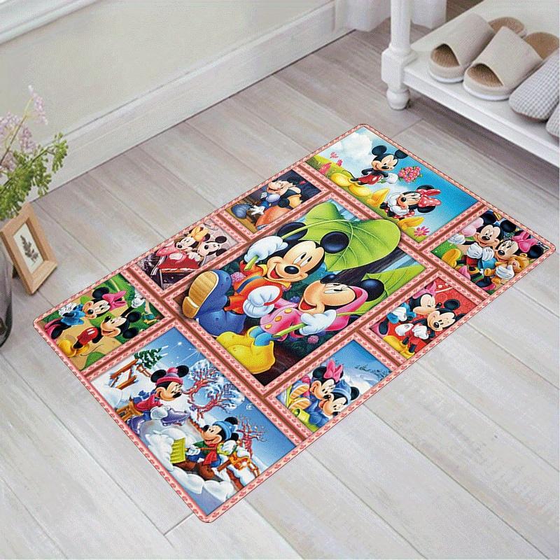 

1pc Mickey and Minnie Rug Anti Slip, Non Shedding, Stain Defying, Ideal for Living, Bedroom & Laundry Handcrafted Home Decor 60cm by 90cm