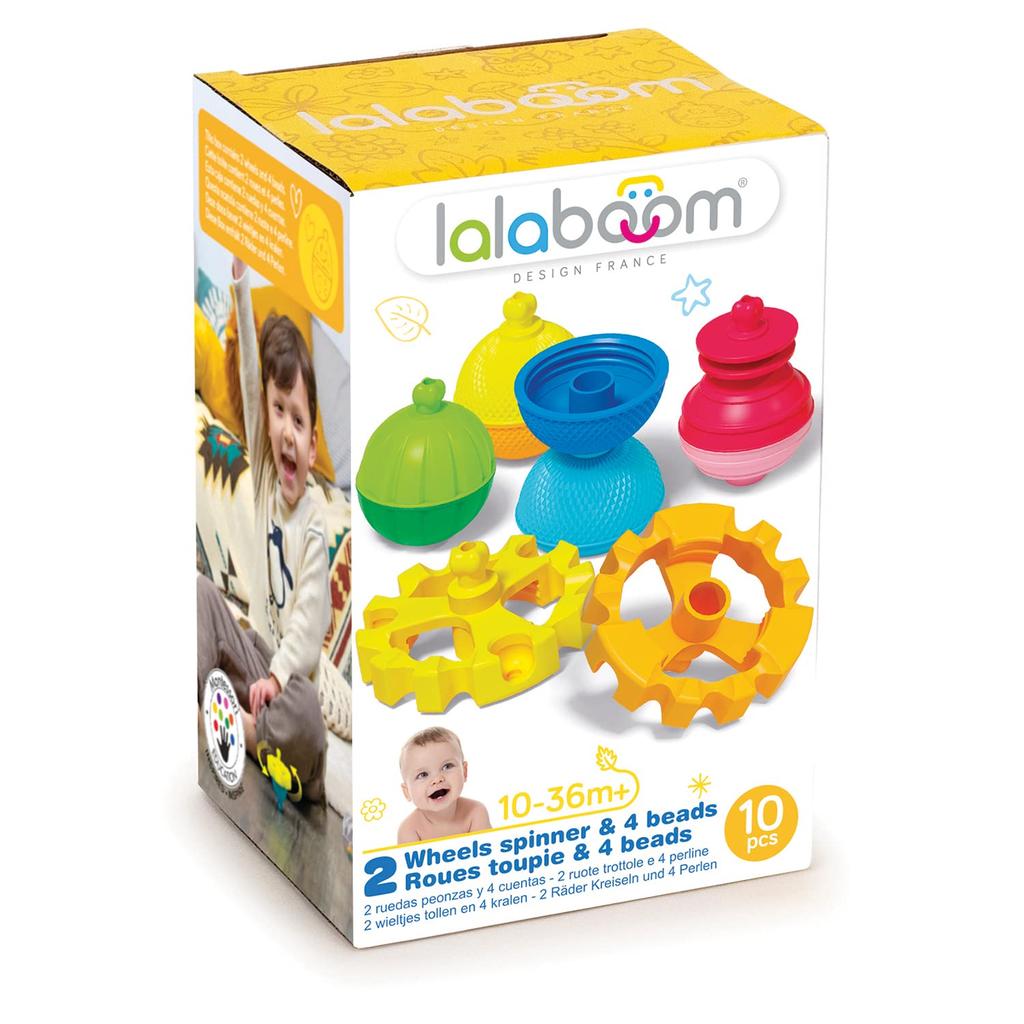 Lalaboom Baby Toy Lalaboom Beads Spin Top, 10 Pieces, BL690, Authentic