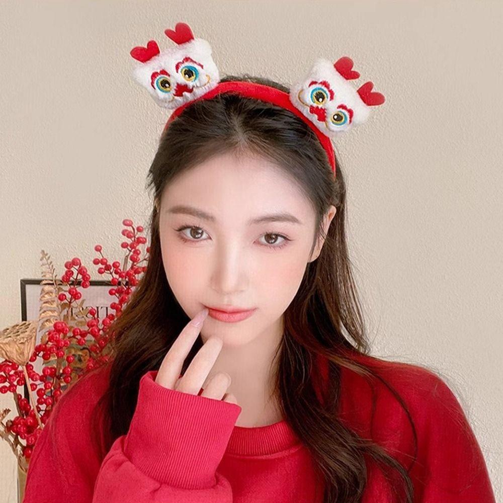 Kreslený 2024 šťastný nový rok čelenka červená čelenka novoroční čelenka party dekorace