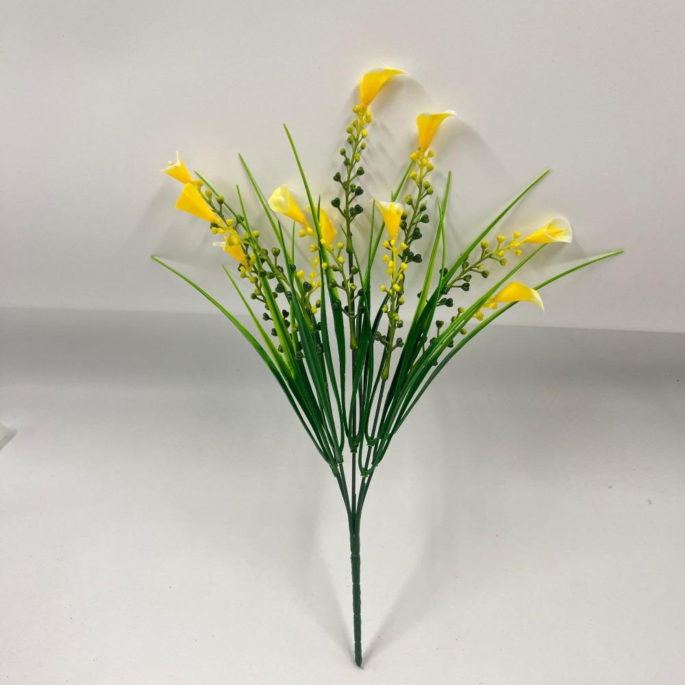 Bouquet Arrangement Calla Lily Bouquet Plastic Material Fake Flowers  Wedding Decorations