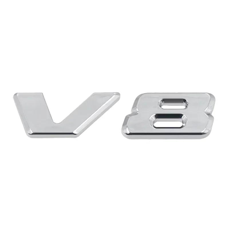 

3D Chrome Black V8 Logo Letters Car Fender Emblem Badge Sticker For Mercedes Benz AMG GL ML SL 500 220 C63 S500 V8 Accessories
