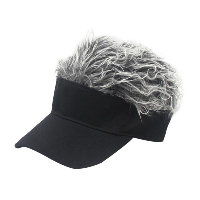 Men Lady Golf Cap Baseball Cap Outdoor Sports Fake Flair Hair Sun Visor Hat