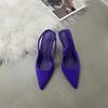 Sandals for Woman Pointed Toe Women's Shoes Green Footwear Office Work High Heels Stiletto Summer 2025 H The Best Shoe Vintage F