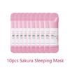 10pcs Sakura Sleeping Mask Moisturizing Reduce Wrinkle Nourishing Brightening Portable Disposable Face Mask Facial Care
