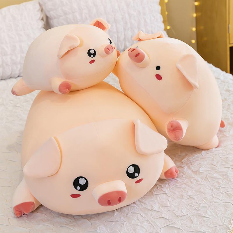 Plush Pig Pillow With Soft Fiber Cotton Filling For Kids And Adults