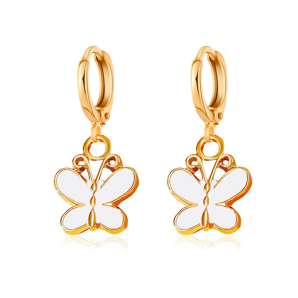 

LATS Pretty Colored Dripped Oil Heart-shaped Earrings for Women Girl Romantic Love Dating Ear Accessories Fashion Zircon Gift