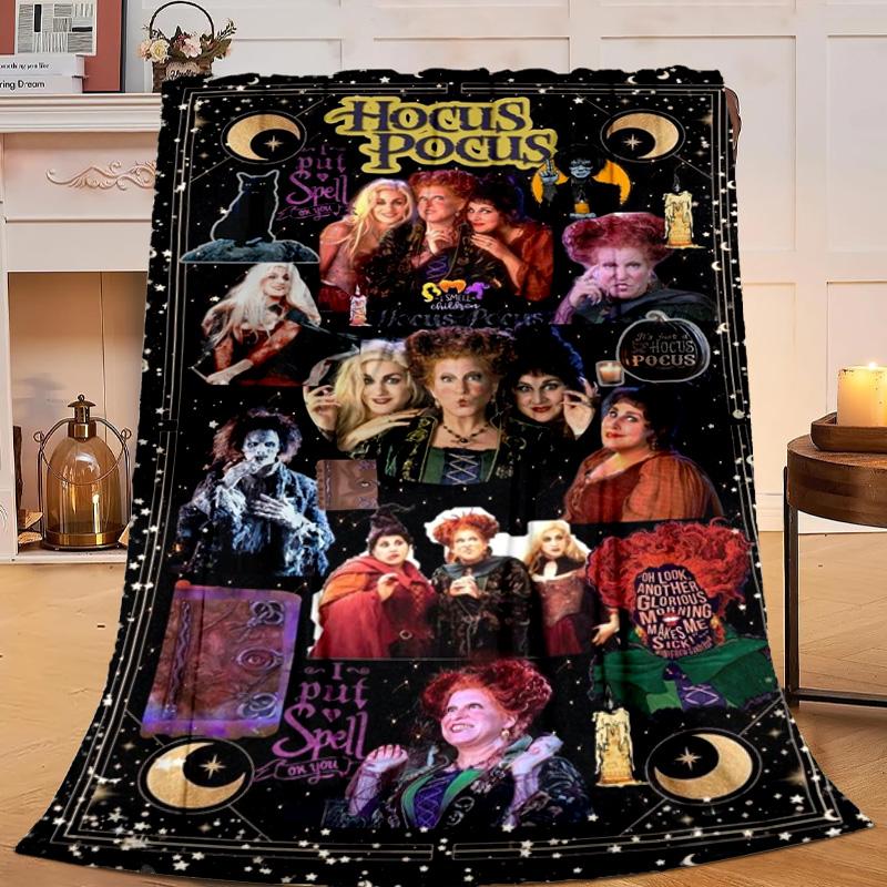 1PC Halloween witches Flannel Blanket Gift, Suitable for Both Men And Women, Soft Ideal for Beds And Sofa, Birthday Or Christmas Gift