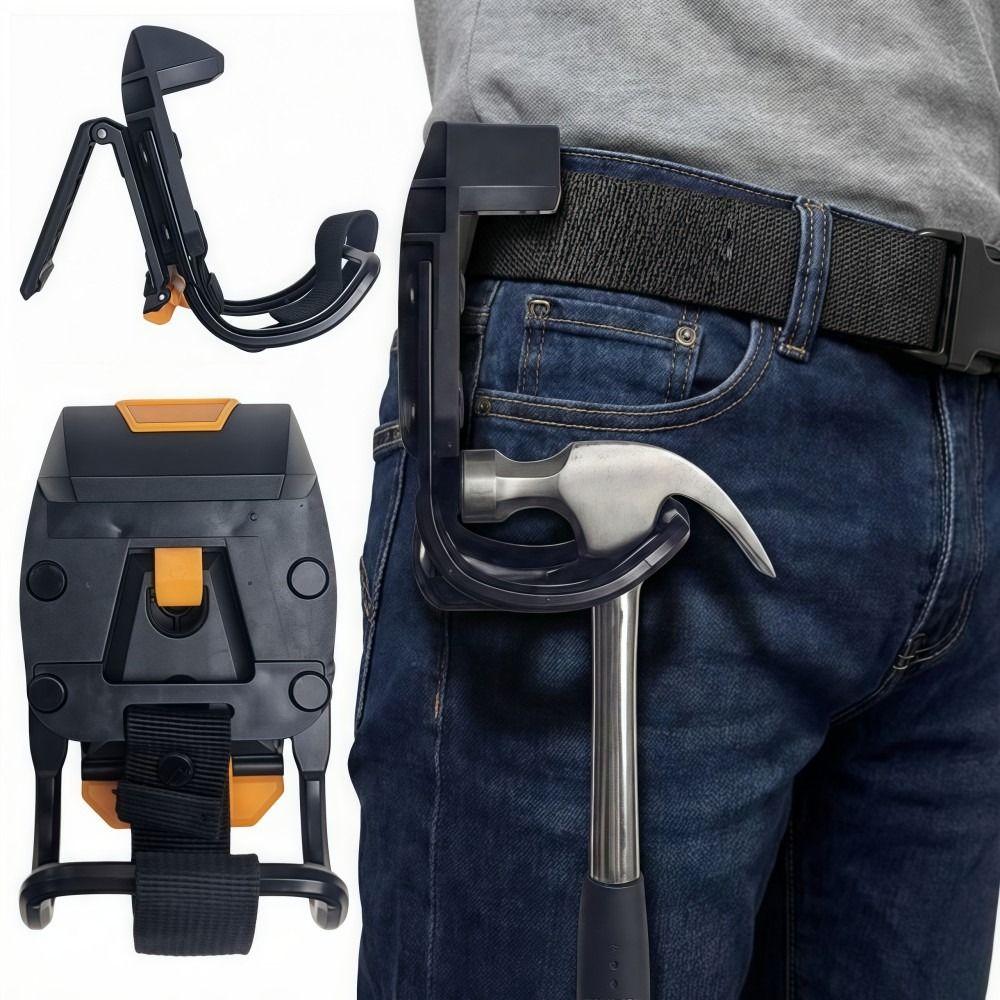 Quick Release Claw Hammer Hanger Quick Attach Multifunctional Hammer Waist Bag Clip Sturdy ABS Portable Tool Belt Buckle