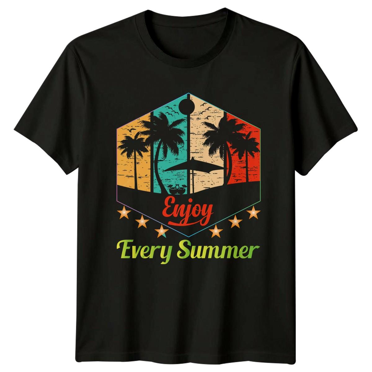 Enjoy Every Summer T-Shirt Beach Tropical Summer Vacation Gift For Him And Her L