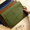 A4 Document Folder PU Leather Storage Bag Fashion Document Bag  Travel Essential
