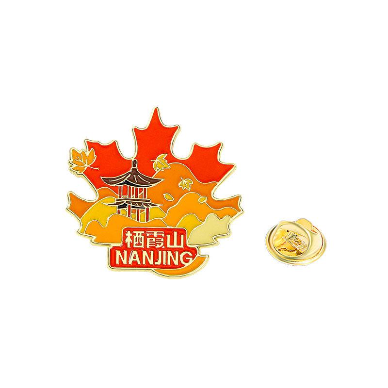 

Merchandise Nanjing merchandise Attractions Brooch Tower Temple City Architecture Metal Badge Accessories Tourist Souvenirs