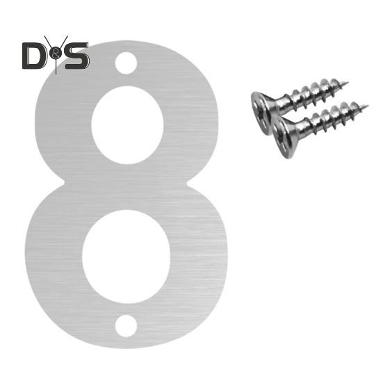 Schwebende Hausnummern für den Außenbereich, Adress- und Türnummern aus Edelstahl/Metall für Zuhause, Büro, Briefkasten, Hof
