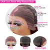 200 Density 13x4 13x6 Full Frontal Lace 99j Burgundy Preplucked Colored Straight Frontal Wig HD Transparent Lace Human Hair Wigs