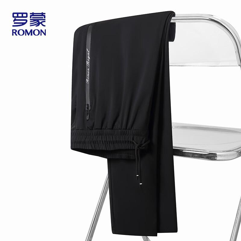 Romon Men's Ice Silk Quick-Dry Straight Leg Casual Pants