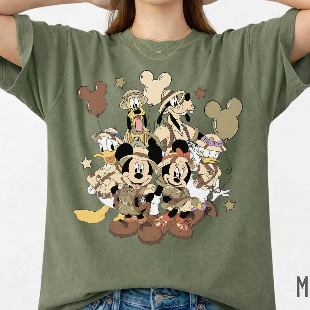 Comfort Colors Mickey and Friends Safari Shirt, Disney Safari Balloons Tee, Animal Kingdom Safari Shirt, Mickey Safari WDW Shirt