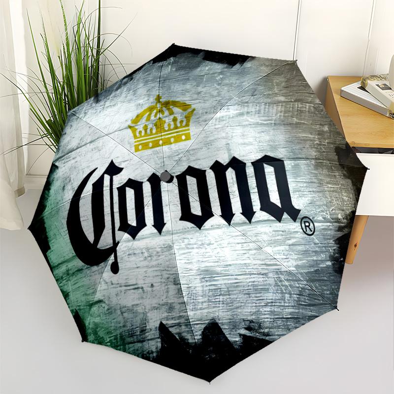 Hertog Jan Beer Label Portable Automatic Umbrella Compact & Durable 8-Rib Design Durable Plastic & Iron for Outdoor Daily Use Elegant Umbrella
