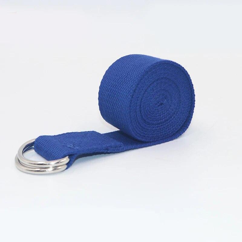 1Pc Yoga Strap For Yoga Pilates Ballet Dance With Adjustable D-Ring Buckle Cotton Yoga Belt For Fitness Daily Stretching