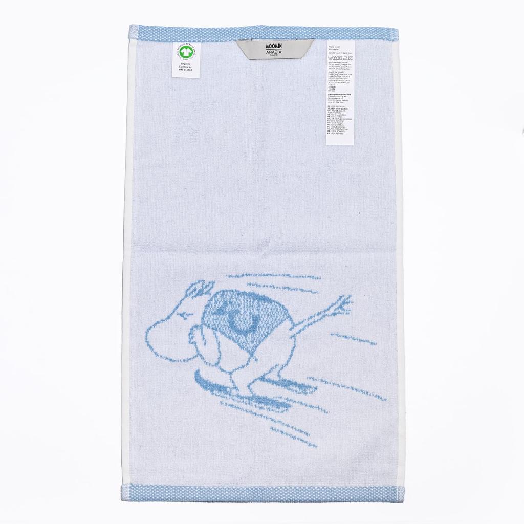 Arabia 2024 Winter Limited Edition Guest 30cm X Moomin Ski Jumping 1074790 Towel/Face Towel, 50cm, Design, [Used]