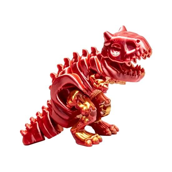 3D Printed Mini Skeleton Dinosaur Model Articulating Dinosaur Figurine Collectible Desktop Decoration for Kids Teens Adults