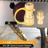 Practical Brasses Gas Fittings Quick Disconnecting Connectors 1/2Inch NPT Thread For Propanes Natural Gas Grills Pizza Oven