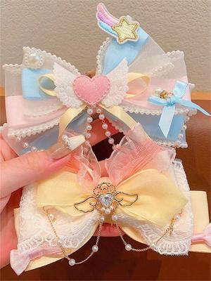 1 Ladies Spring Fresh Bow Love Hairpin Hair Dopamine Hairpin Hair Accessories
