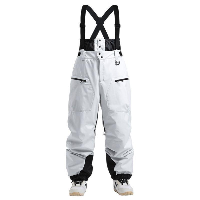 Unisex Insulated Ski Pants With Cotton Fill Waterproof Breathable Snowboarding Alpine Skiing