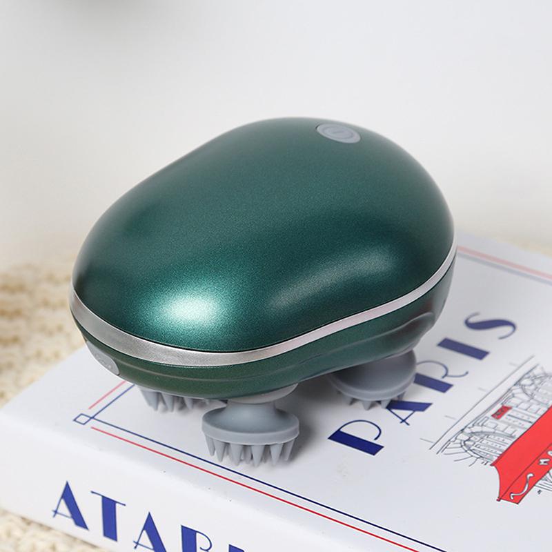 

Electric Scalp Head Massager Kneading Vibrating Device Red Light Health Care Shoulder Neck Leg Arm Deep Tissue Pet Massage зелёный
