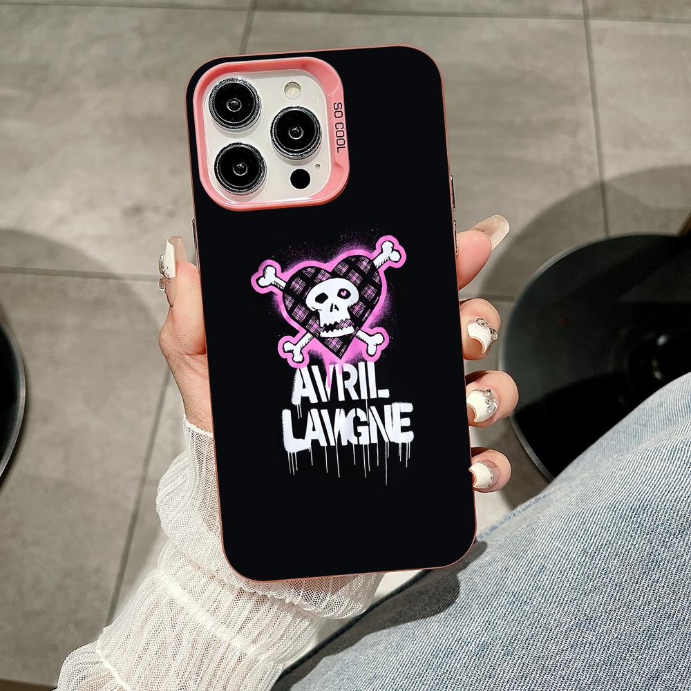 Avril Lavigne Pink Translucent Mobile Phone Case for iPhone 17 16 15 14 13 12 11 X XR XS Air Pro Max Plus Colorful Cover