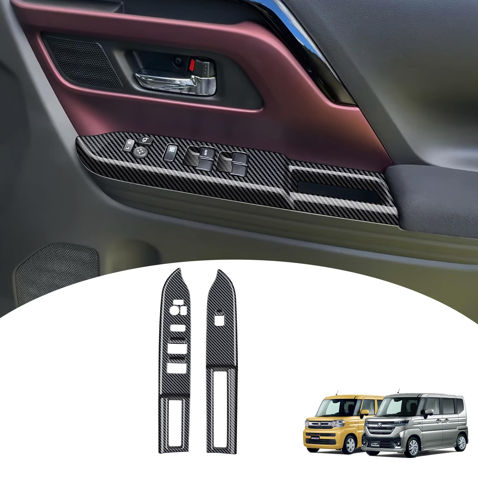 

Панель переключателя стеклоподъемника GIKAKU для Suzuki Spacia Custom, детали интерьера и защищает панели интерьера от грязи, простая установка (MK54S/MK94S) -