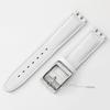 17mm Echtes Lederarmband für Swatch Armband Litschi Uhrarmband Armband Braun Uhrenarmbänder Damen Herren Uhr Gürtel Zubehör