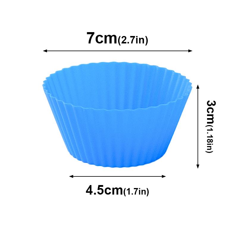 10/20/50pcs Silicone Cupcake Baking Cups Reusable Non-stickMuffin Cupcake Liners Holders Molds Home Kitchen Bakeware BPA Free