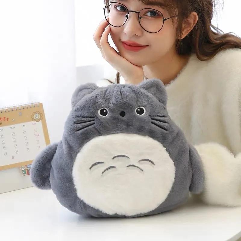 1000 ml Urocza Pluszowa Lalka Zabawka Totoro Ciepłe Stopy Ciepły Brzuch Odporna na Eksplozję Wstrzykiwanie Wody Worek Wodny Worek Kompresyjny Prezent