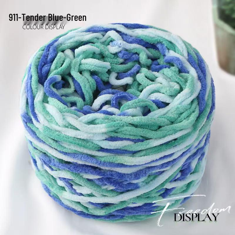 New 3.8 Liang Colored Ice Yarn: Thick Single-Strand for Crochet - Ideal for Shoes, Slippers, Scarves, and Seat Cushions.