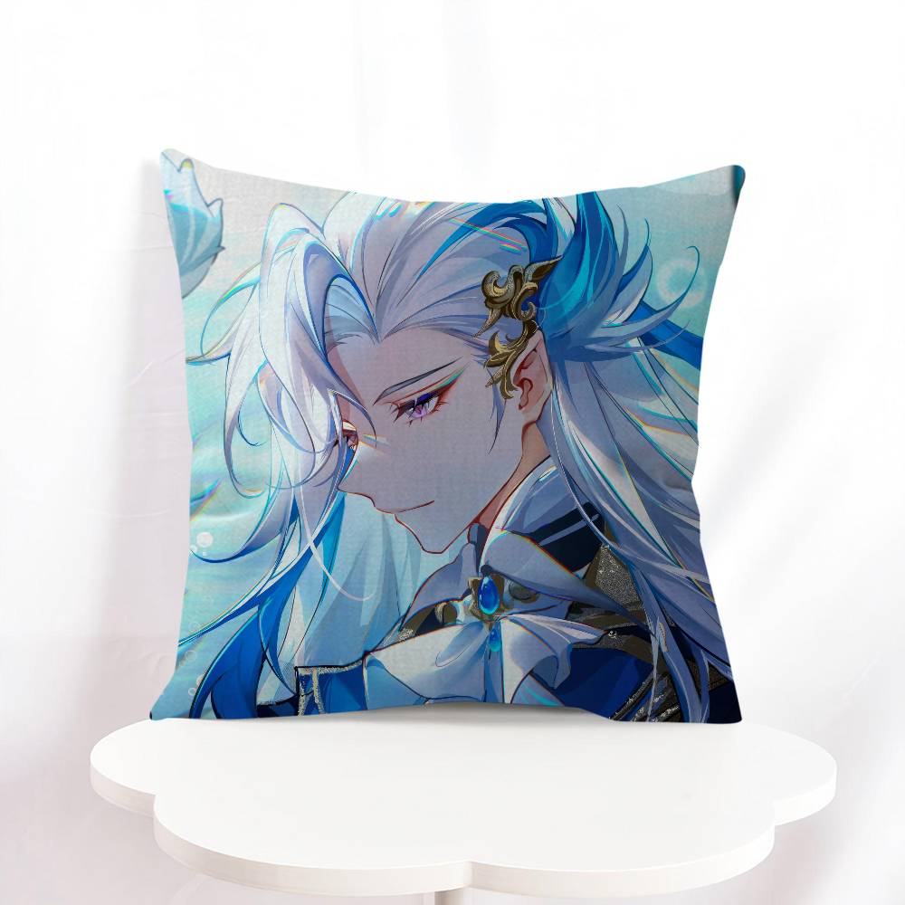 N-Neuvillette Pillow Covers Cartoon Sofa Decorative Home Double-sided Printing Short Plush Cute Cushion Cover