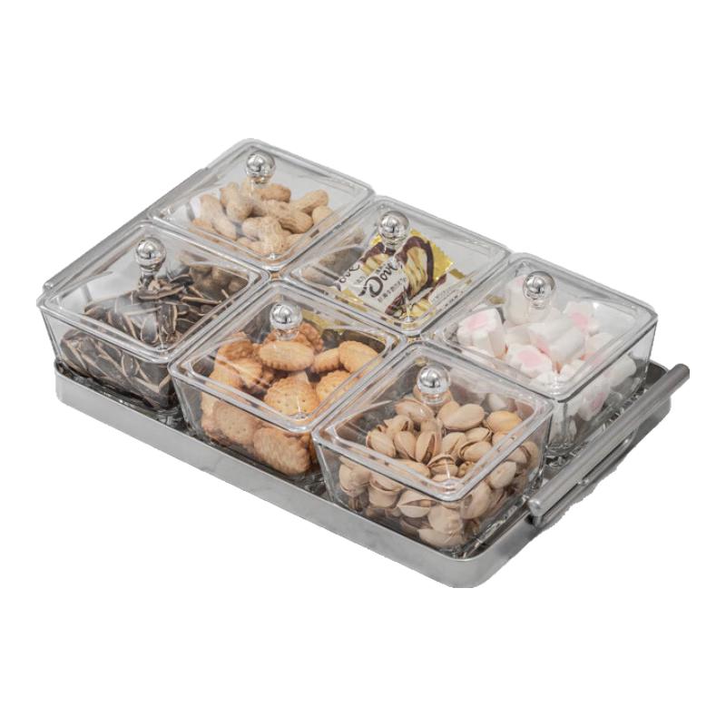 Danshi Zhiyuan Light Luxury Glass Serving Platter Set 1 piece