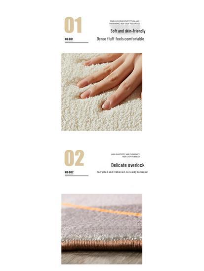 French Retro Non-Slip Bedside Rug - Washable Thickened Floor Mat for Bedroom or Balcony