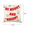 Christmas Pillow Cover Decorative Pillowcases Creative Square Cushion Case for Holiday