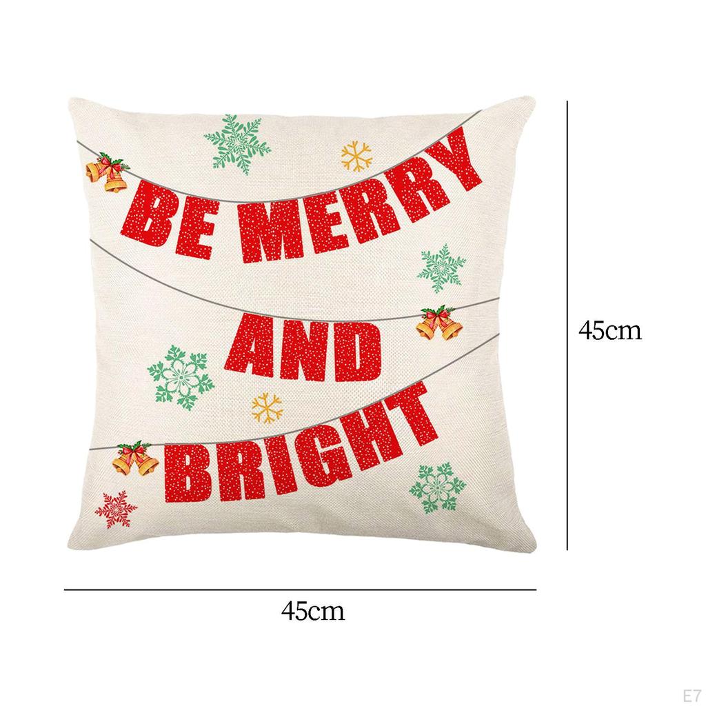 Christmas Pillow Cover Decorative Pillowcases Creative Square Cushion Case for Holiday