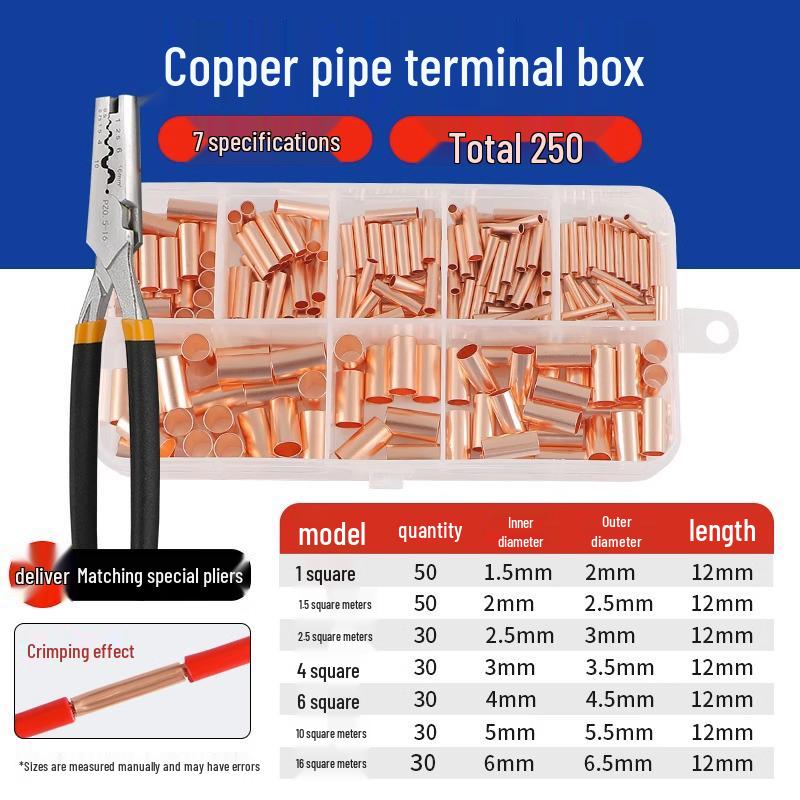 Tubular Needle Terminal Set: RV Crimp Pliers & SV/OT/UT Copper Lugs