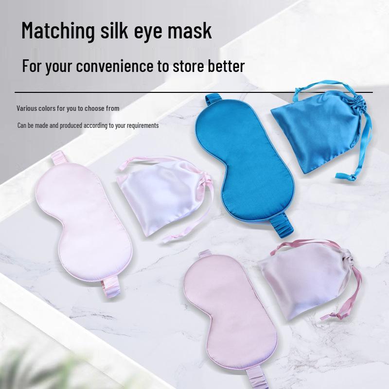 Hedvábná oční maska 16 momme s úložným sáčkem na spaní