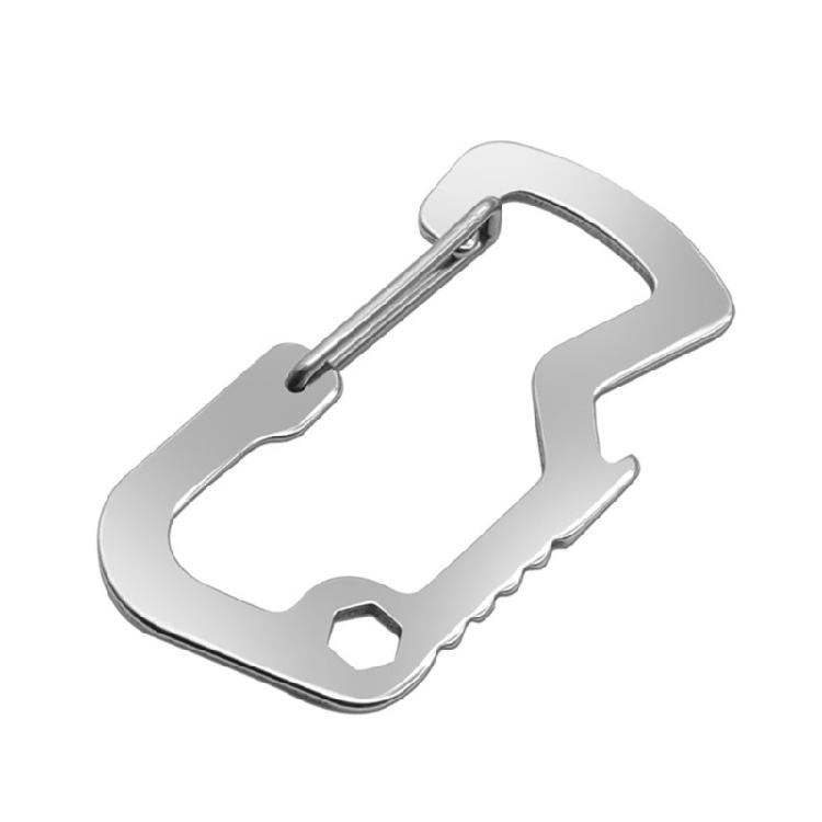 Multi Functional Keychain Bottle Opener Portable Beer Opener Trendy Key Holder серебряный