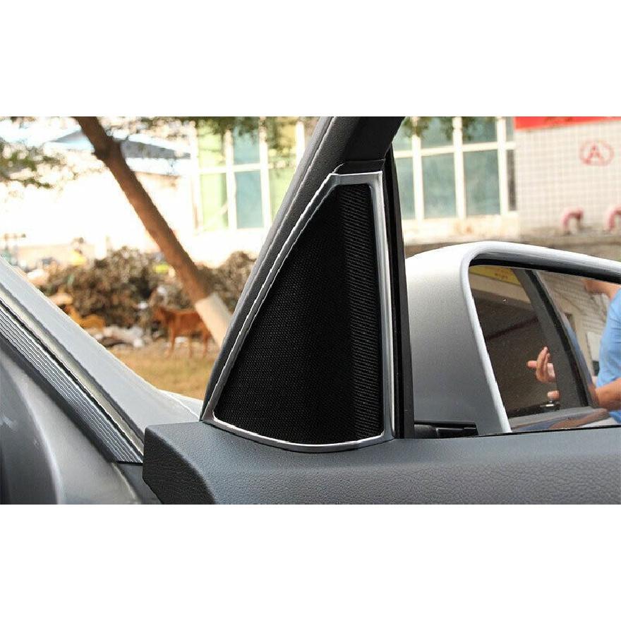 Matte Silver A Post Speaker Frame Cover Trim 2pcs Fit For Benz 2008-2014 C-Class