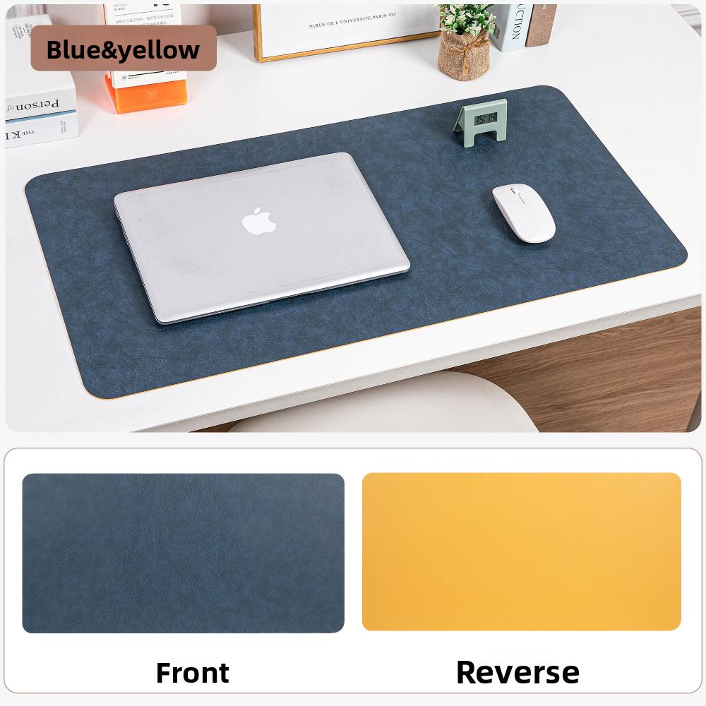 Retro Cowhide Textured Desk Mat, Double-sided, Stain-resistant, Extra-large Mouse Pad, Office Computer Mat, Writing Mat, Desk Mat