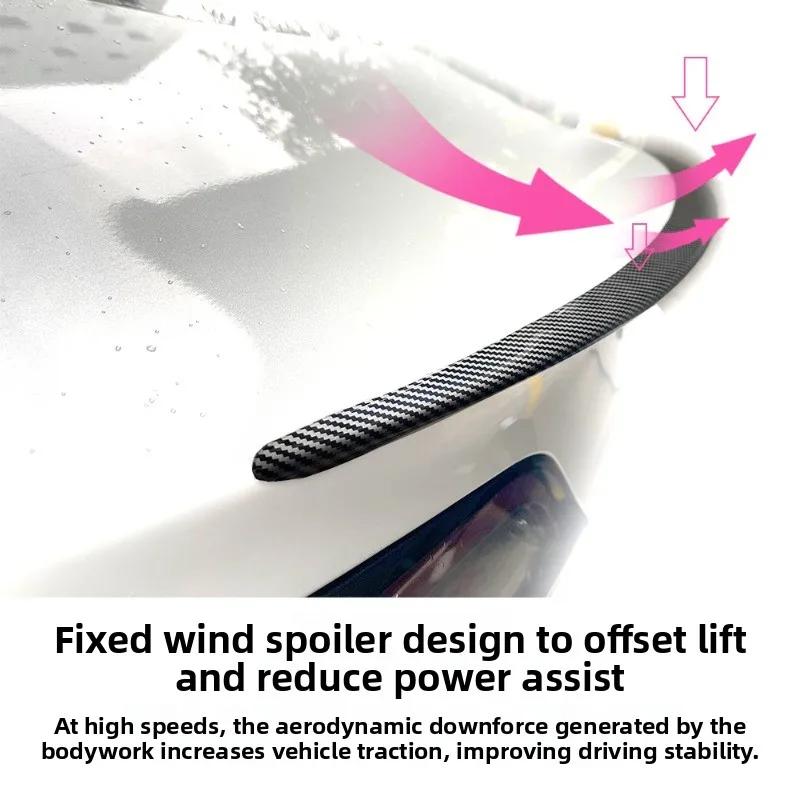 Autoaufkleber für Tesla Model 3 Model Y Kunststoff Festes Flügel-Außenmodifikation Sportversion Heckflügel Zubehör Auto Modific